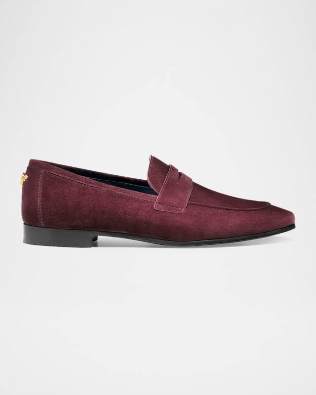 Suede Flaneur Penny Loafers